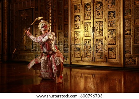 [KHON  HANUMAN RAMAYANA] Hanuman is character in  thaland ; is traditional dance drama  art of Thai  classical monkey masked, this performance is Ramayana THAI KHON epic