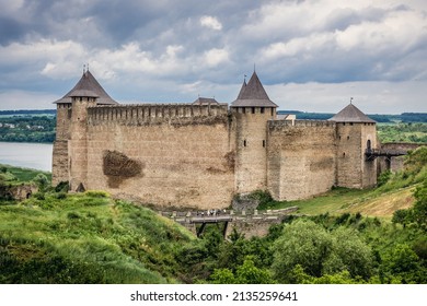 Khotyn, Ukraine - June 13, 2017: Famous Khotyn Fortress, fortification complex in Khotyn town - Shutterstock ID 2135259641