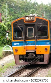 KHUN TAN RAILWAY TUNNEL, THAILAND - NOVEMBER 25, 2017 : The ancient train running out of the Khun Tan railway tunnel in LamPun province of Thailand. (The longest railway tunnel in Thailand) - Shutterstock ID 1032095755