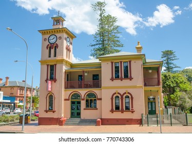 KIAMA, NSW, AUSTRALIA. – On December 7, 2017. - The Kiama Post Office, one of many historic buildings, is known for its history and pink colour, it was repainted in 2012. - Shutterstock ID 770743306