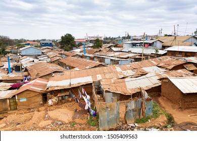 Kibera Is The Biggest Slum In Africa. Slums In Nairobi, Kenya.