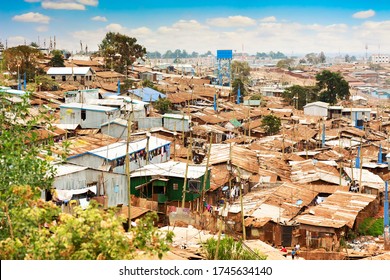 Kibera Is The Biggest Slum In Africa. Slums In Nairobi, Kenya.