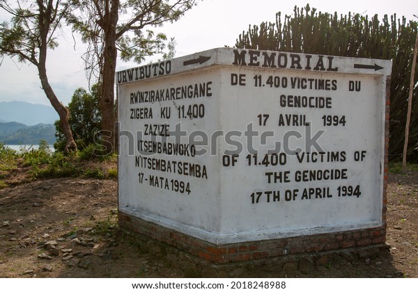 Kibuye,\
Rwanda - august 2008 - Saint Jean catholic church .This memorial,\
for the 11,400 massacred during genocide\
1994
