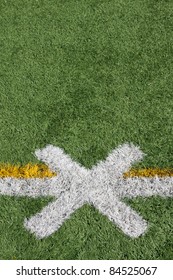 Kick Off Marker Of An American Football Field