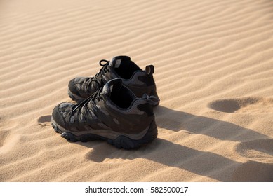 Kick Off Shoes And Walk On White Sand.