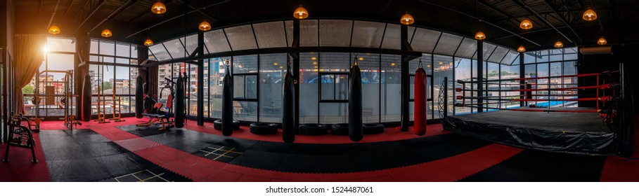 Kickboxing Gym, Nobody In Boxing Sport Club And Fitness Center