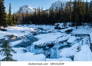 Kicking Horse River At Natural Bridge In Yoho National Park, Canada