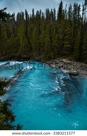 Kicking Horse River at Natural Bridge in Yoho National Park, British Columbia, Canada in the Rocky Mountains