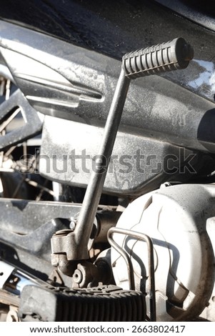 Kickstarter of an old motorcycle
