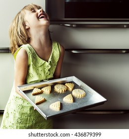 Kid Baking Cooking Cookies Fun Concept