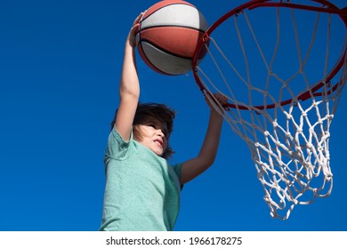 Kid Basketball Player Makes Slam 260nw 1966178275 