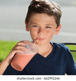 Kid Drinking Smoothie