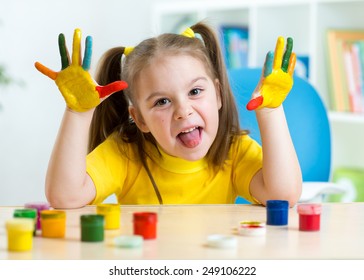 Kid Girl Making Funny Face Both Stock Photo 249106222 | Shutterstock