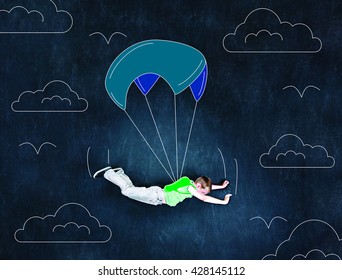 A Kid Going Sky Diving