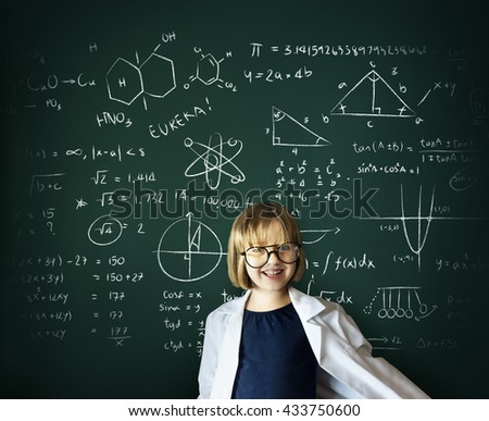 Similar – Image, Stock Photo Little boy looking at camera through magnifying glass