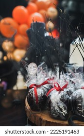 Kid halloween party decoration with creepy scene. - Shutterstock ID 2225191463