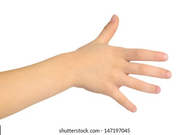 Kid Hand Isolated In White