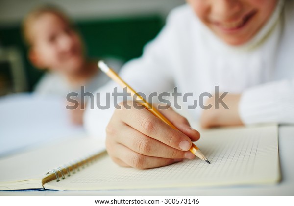 kid holding a pencil png