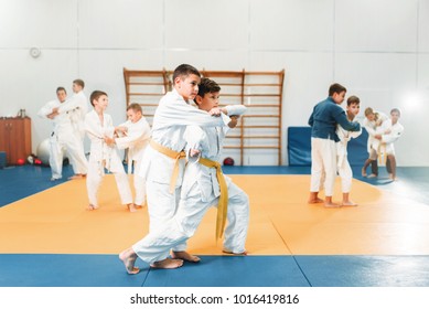 Kid Judo, Childrens Training Martial Art In Hall