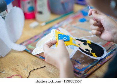 Kid Learning Art Painting And Crafting In The Art Classroom 