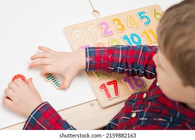 Kid Learning Numbers Through Game Activity Stock Photo 2159882163 ...