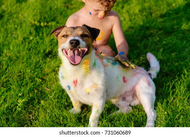 dog painting kids