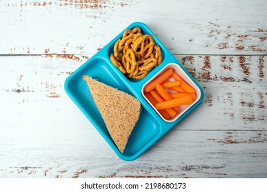 Kid School Lunch Bento Box Set, Healthy Food Options For Toddler And Young Kids. Finger Food Lunch Ideas For Kids.