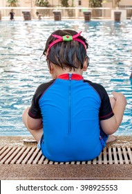 Kid Waiting For Swiming Class,