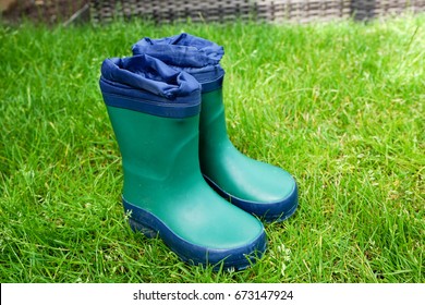 Adventure Time Kids Character Blue Green Rubber Wellies