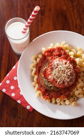 Kid-Friendly Italian Dinner - Breaded Chicken Patty, Pesto, Marinara, Pasta, Pepperoni, Cheese, Tomato