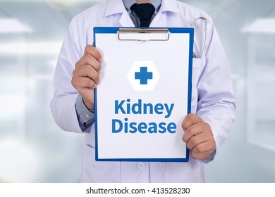 Kidney Disease        Portrait of a doctor writing a prescription