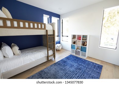 Kids Bedroom In A Modern Family Home, Sunlight, No People