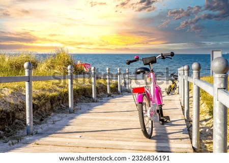 Similar – Image, Stock Photo bicycle path Turn off