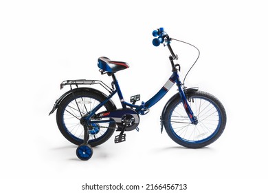 Kids Bike With Training Wheels, Isolatedon White