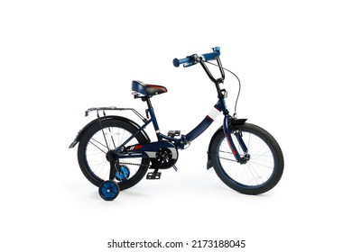 Kids Bike With Training Wheels, Isolatedon White