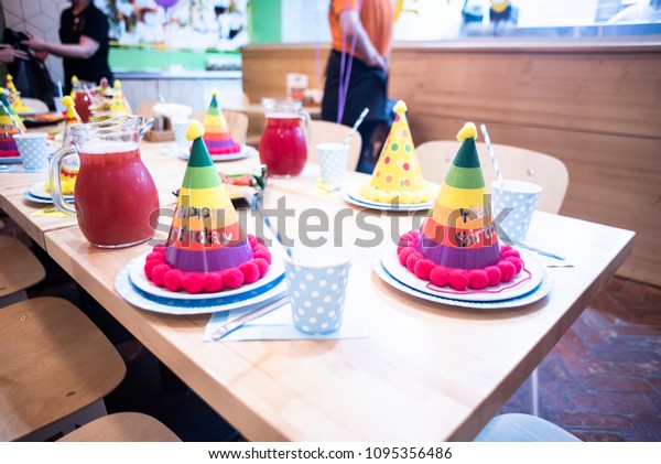 Kids Birthday Table Decoration Elegant Table Stock Photo Edit Now