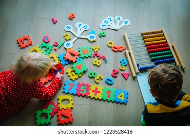 Kids Learning Numbers Abacus Calculation Stock Photo (Edit Now) 1013873326