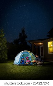 Kids Camping In The Backyard