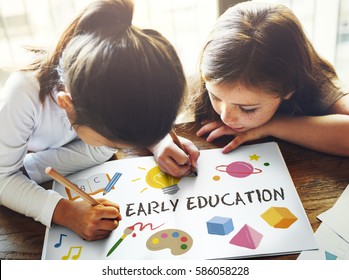 Kids Children Early Education Icons