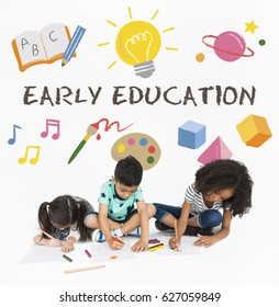 Kids Children Early Education Icons