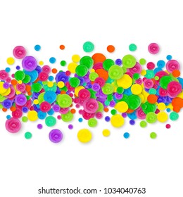 Kids confetti on white background - Shutterstock ID 1034040763