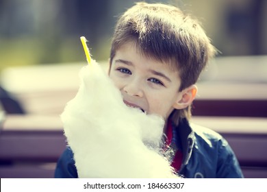 Kids Eating Cotton Candy