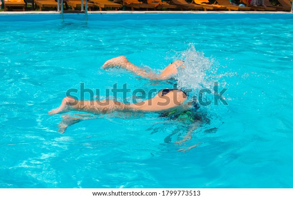 Kids Feet Air Swimming Pool Fun Stock Photo 1799773513 | Shutterstock