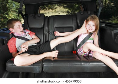 Kids Fighting In The Back Of A Car