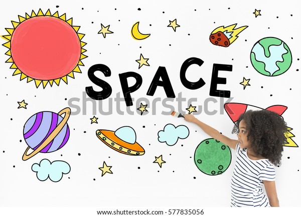 Kids Fun Camp Education Space Icons Stock Photo Edit Now