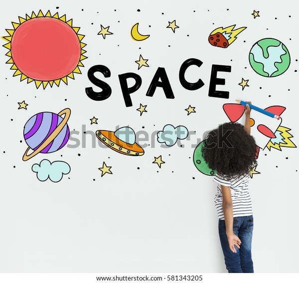Kids Fun Camp Education Space Icons Stock Photo Edit Now 581343205