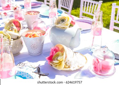 Kids Garden Party Table Setting