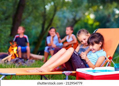 kids having fun in summer camp - Shutterstock ID 212954779