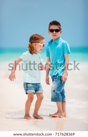 Similar – Happy children playing in the park