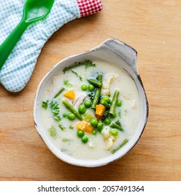 Kids Healthy Chicken Soup With Peas And Carrots